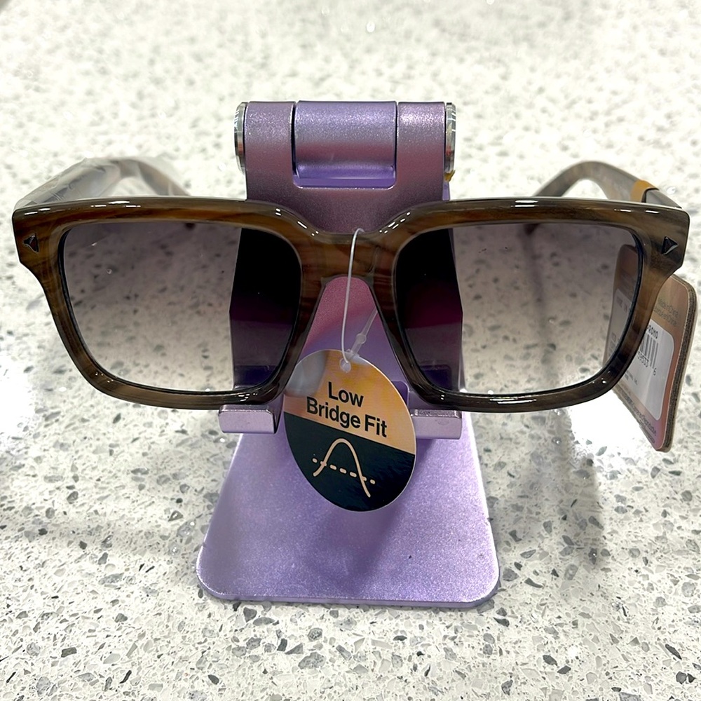 NWT FOSTER GRANT MENS SUNGLASSES CLASSIC WOODGRAIN FRAME LIGHT BROWN FADE LENSE